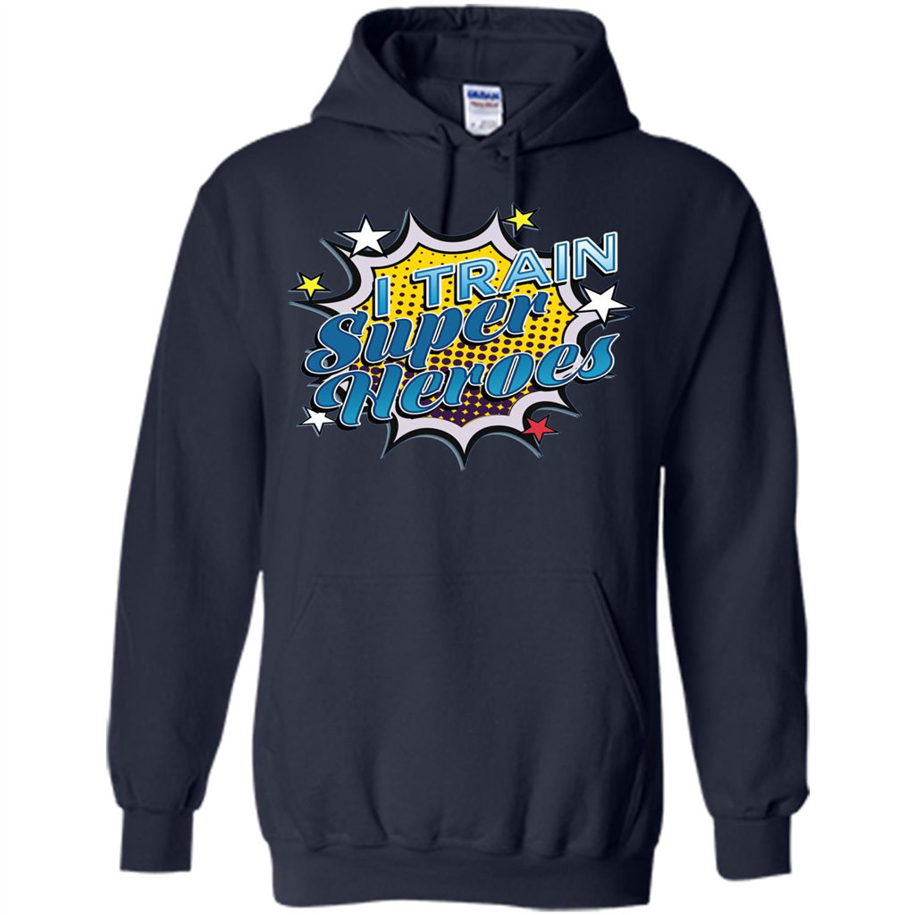 Funny Superhero T Shirt I Train Super Heroes T-shirt Navy