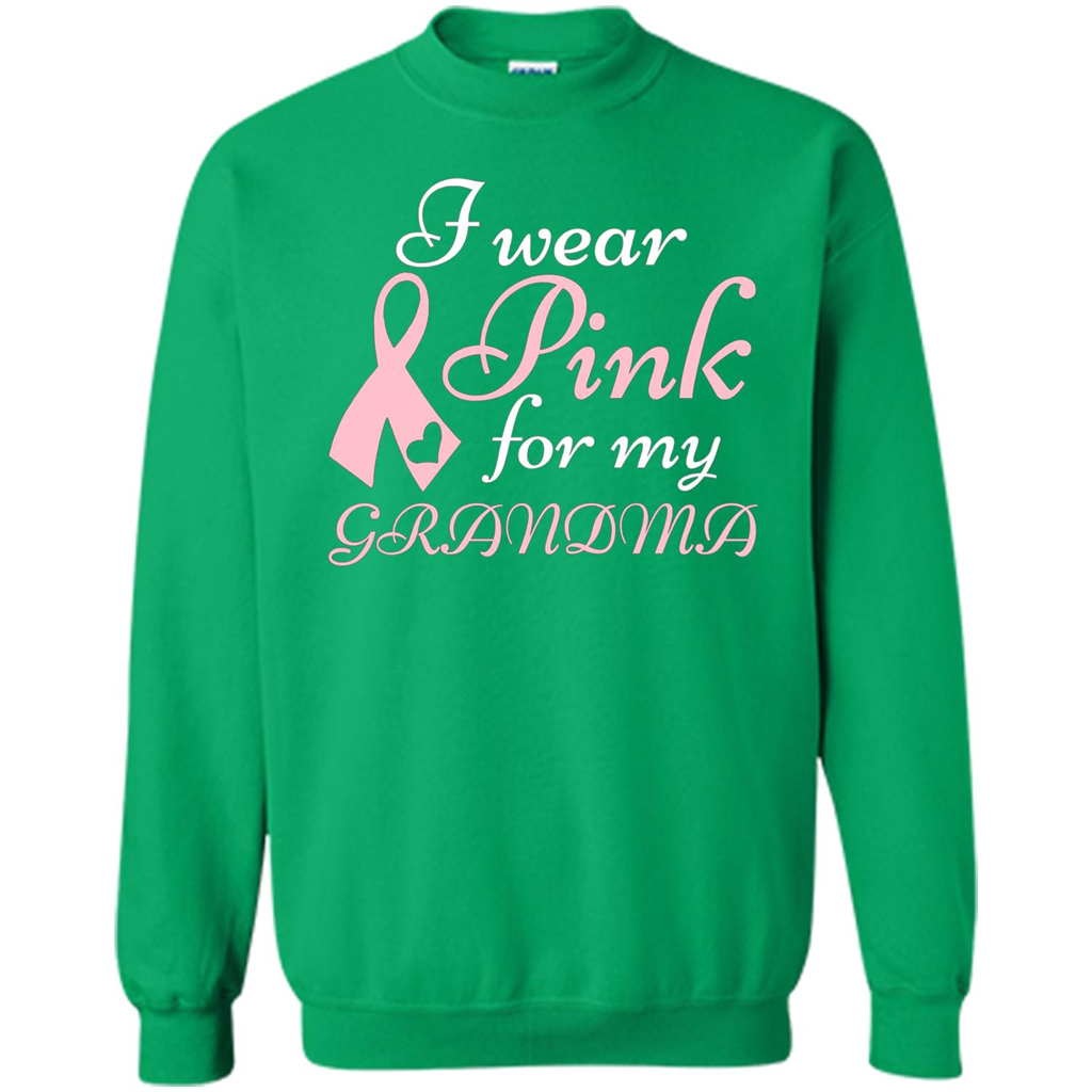 Breast Cancer T-Shirt I Wear Pink For My Grandma Irish Green