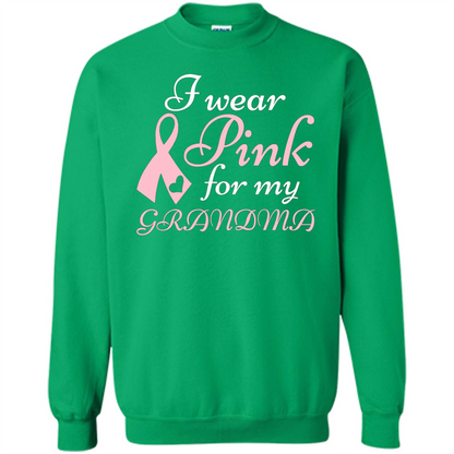 Breast Cancer T-Shirt I Wear Pink For My Grandma Irish Green