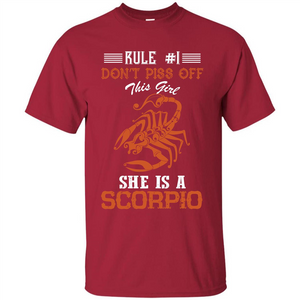 Scorpio T-shirt Rule Dont Piss Off This Girl T-shirt