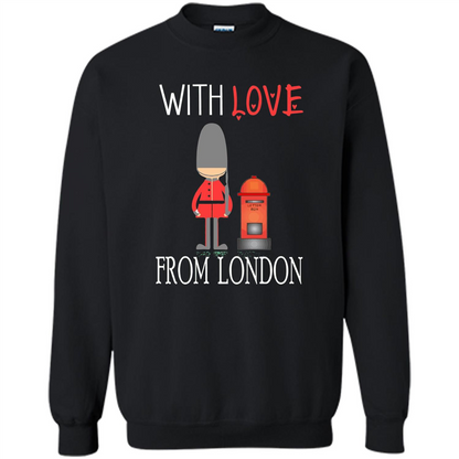 With Love From London England Britain Palace Guard T-shirt Black