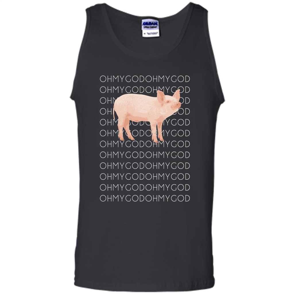 Oh My God Pig T-shirt Cute Pig T-shirt Black