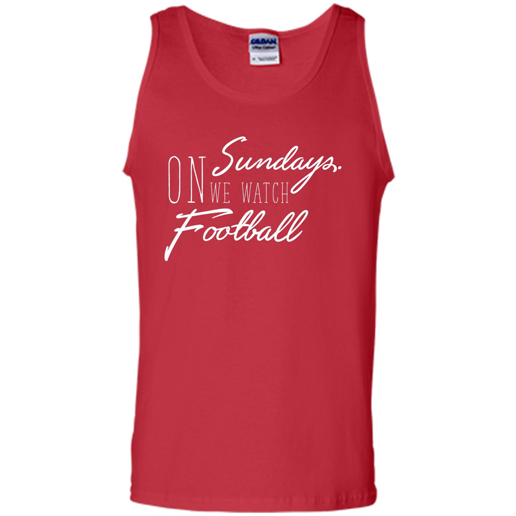 On Sundays We Watch Football T-shirt Red