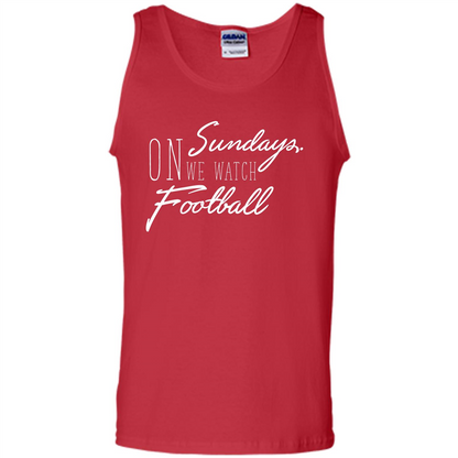 On Sundays We Watch Football T-shirt Red