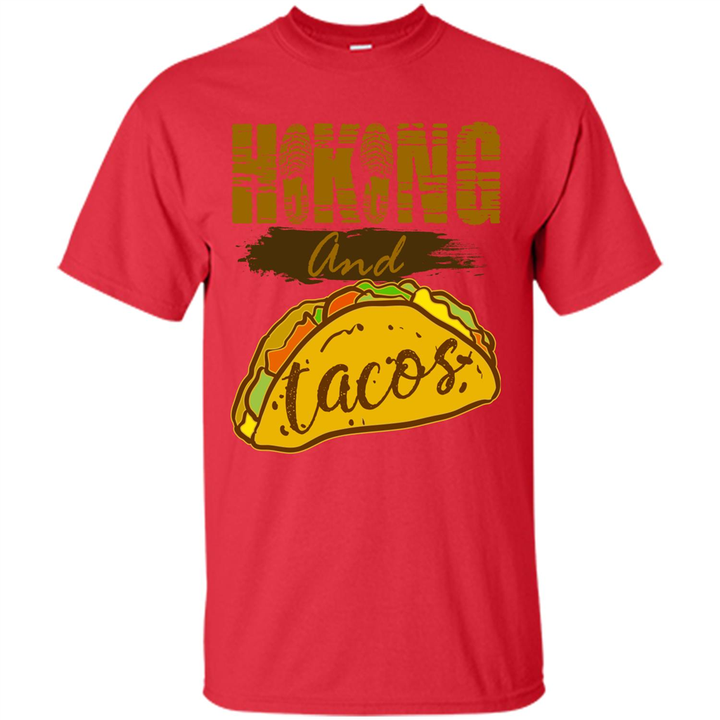 Hiking And Tacos T-shirt Red