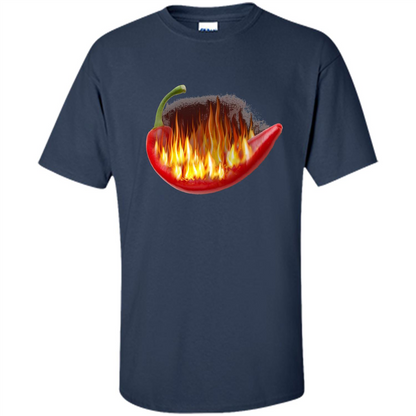Hot Pepper On Fire T-shirt Navy