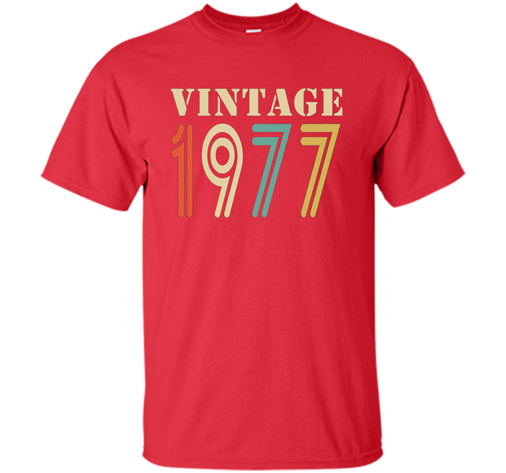 Vintage 1977 - 40th birthday gift shirt t-shirt Red