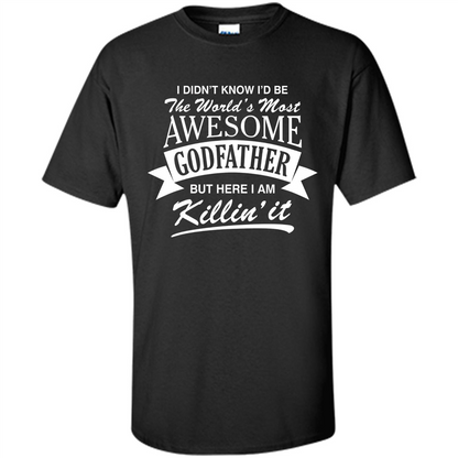 Men's World's Most Awesome Godfather T-shirt Black