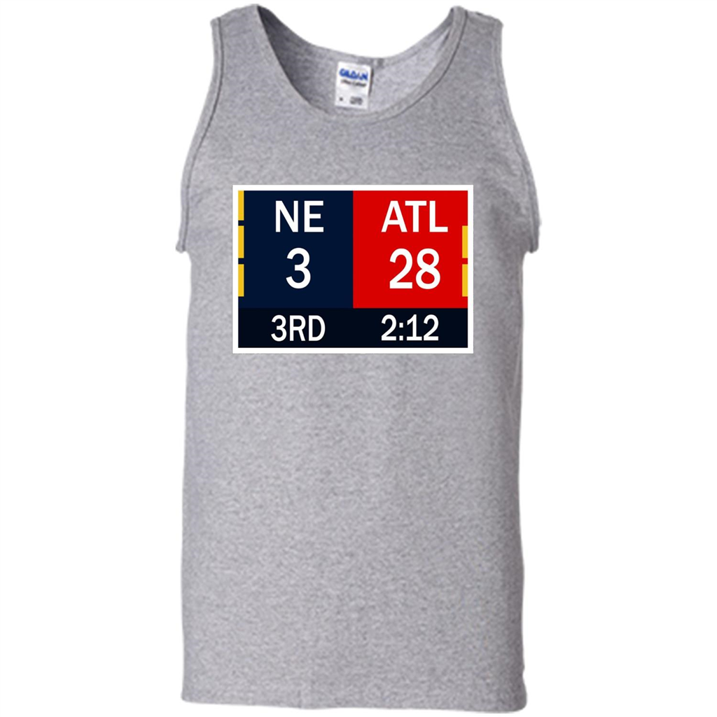 NE 3 ATL 28 Final T-shirt 2 Sides 1 Game Sport Grey