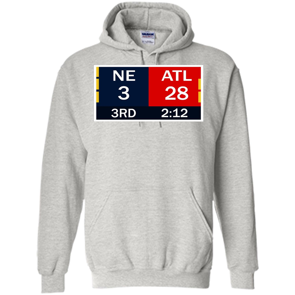 NE 3 ATL 28 Final T-shirt 2 Sides 1 Game Ash