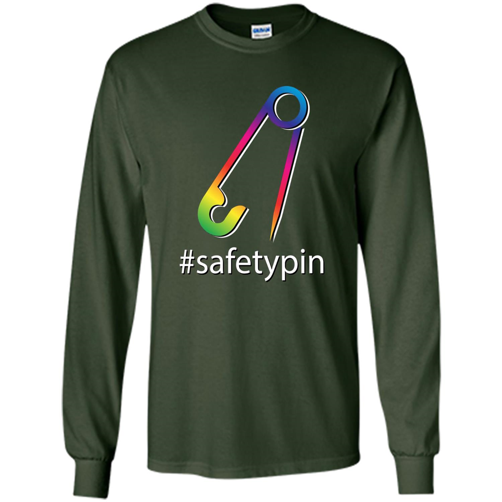 Safety Pin Campaign Against Violence T-Shirt Forest Green