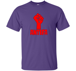 AntiFa Fist On Black T-shirt