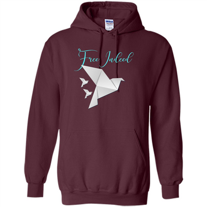 Free Indeed Origami Bird T-shirt Christian T-shirt Maroon