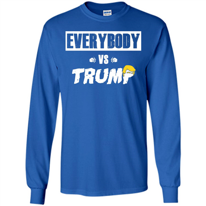 Funny American T-shirt Everybody Vs Trump Royal