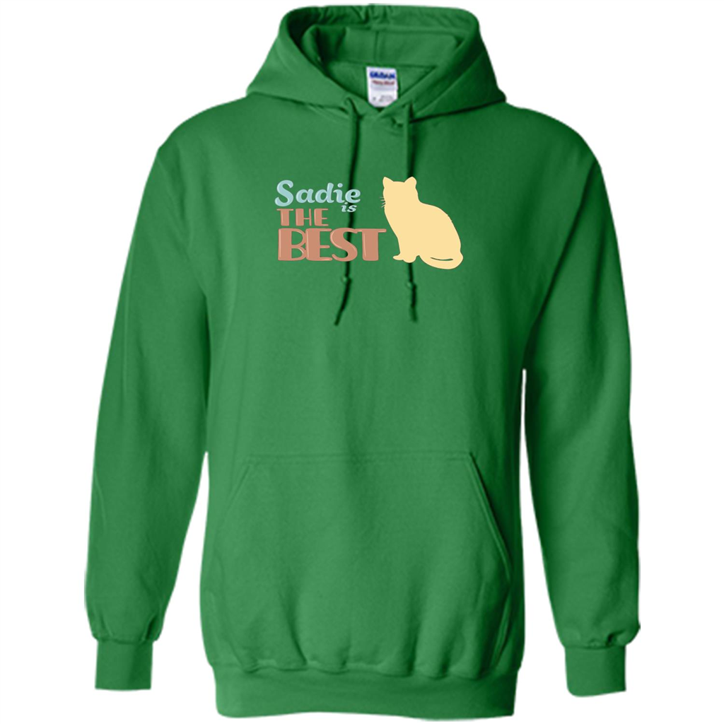 Cat Lover T-shirt, Sadie Is The Best T-shirt Irish Green
