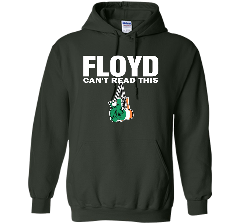 Boxing T-shirt Floyd Can't Read This T-shirt Forest Green