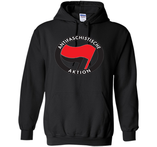 Antifa Logo Antifa Flag Anti Fascist T-shirt Black