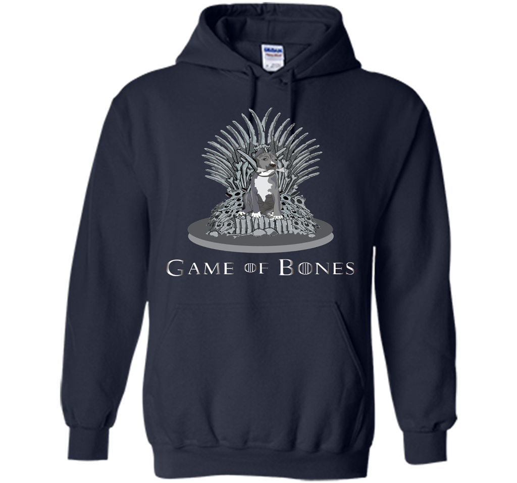 Pitbull Game of Bones Funny Parody T-shirt Navy