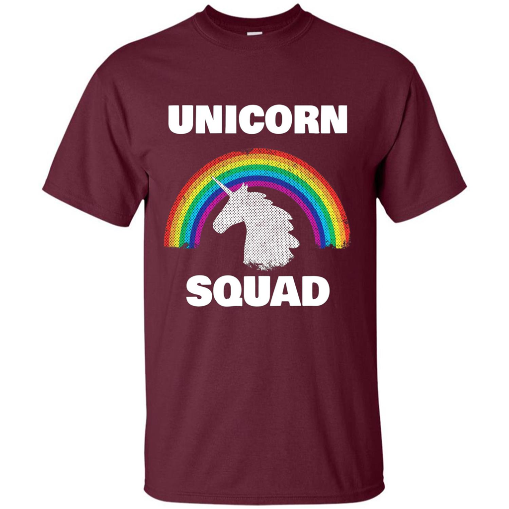 Unicorn Squad T-shirt Rainbow Unicorns Love T-Shirt Maroon