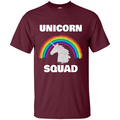 Unicorn Squad T-shirt Rainbow Unicorns Love T-Shirt Maroon