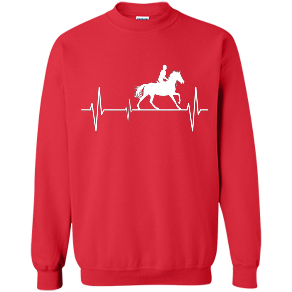 Horse Riding Heartbeat T-shirt Red