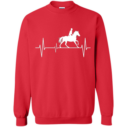 Horse Riding Heartbeat T-shirt Red