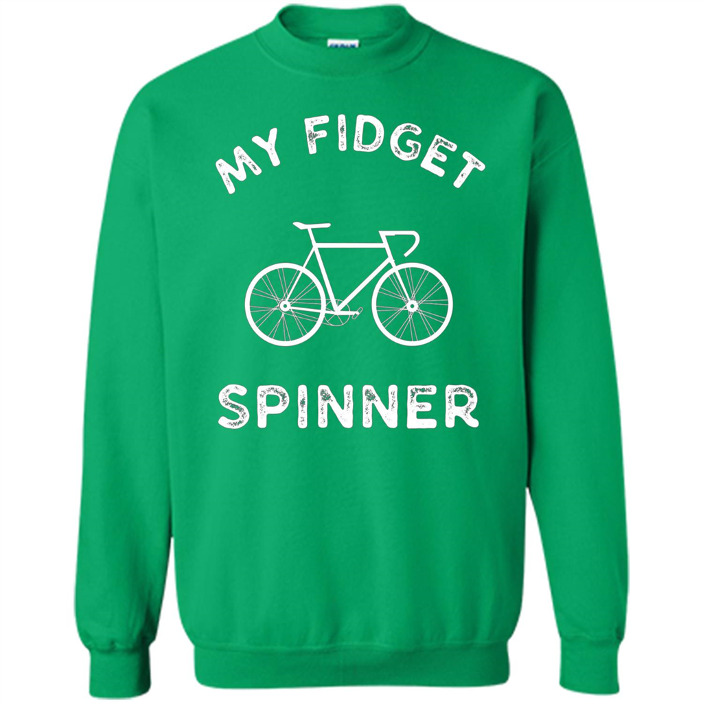 Funny Cool Cycling Mountain Biking T-shirt My Fidget Spinner Irish Green