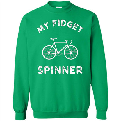 Funny Cool Cycling Mountain Biking T-shirt My Fidget Spinner Irish Green