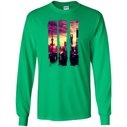 Sunset City T-shirt Irish Green