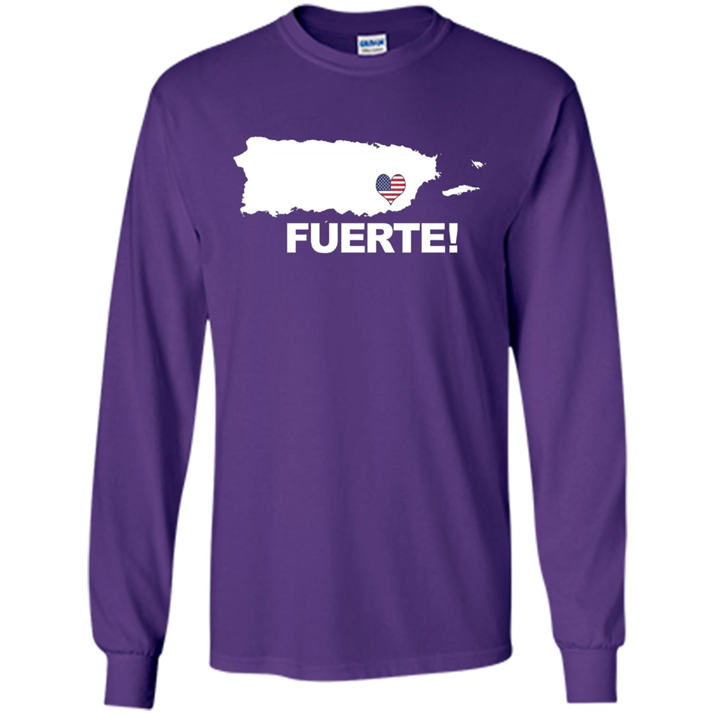 Fuerte T-Shirt Strong Support for Puerto Rico T-shirt Purple