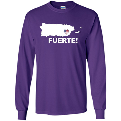 Fuerte T-Shirt Strong Support for Puerto Rico T-shirt Purple