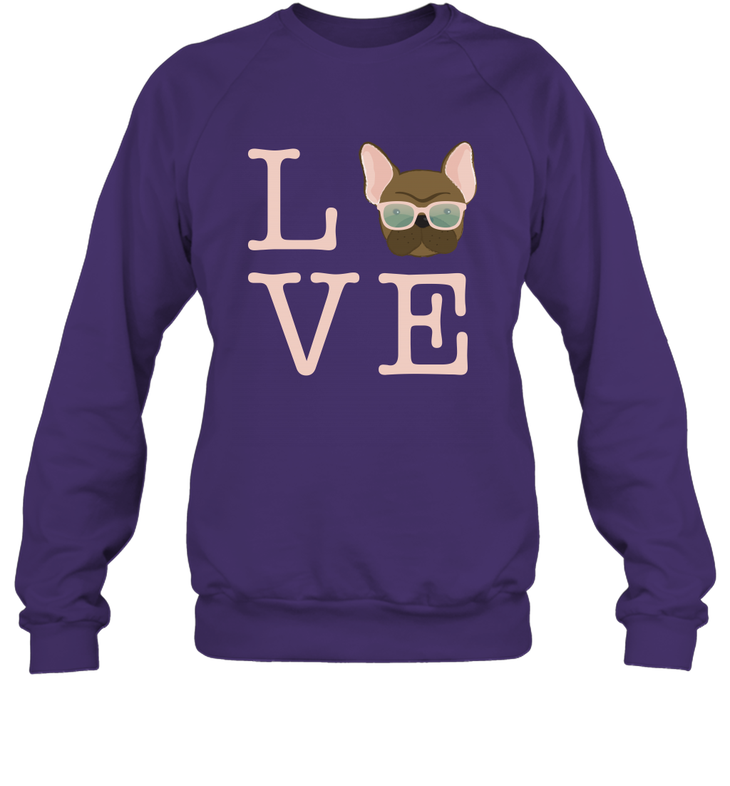 Love Dog Shirt Sweatshirt Sweatshirt Purple