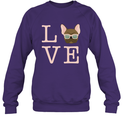 Love Dog Shirt Sweatshirt Sweatshirt Purple