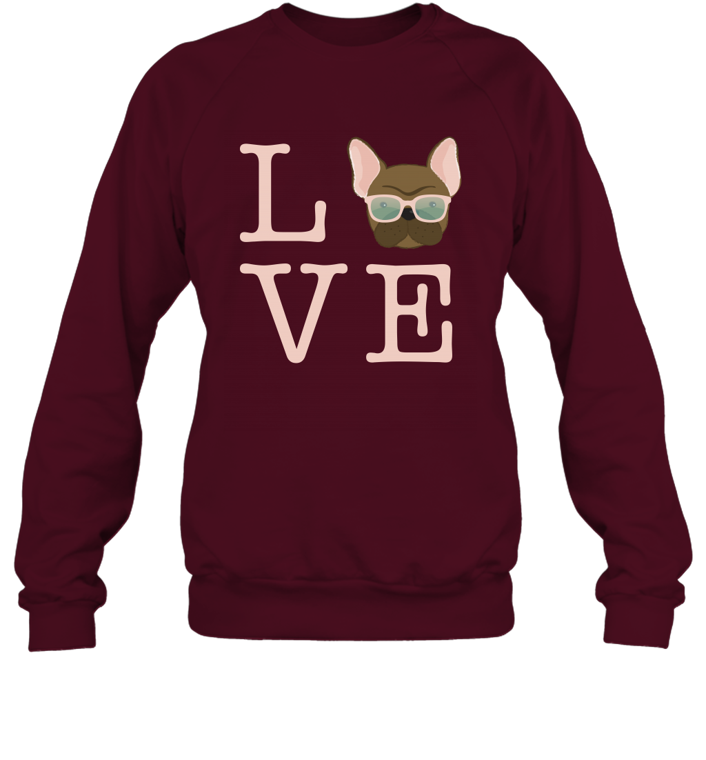 Love Dog Shirt Sweatshirt Sweatshirt Maroon
