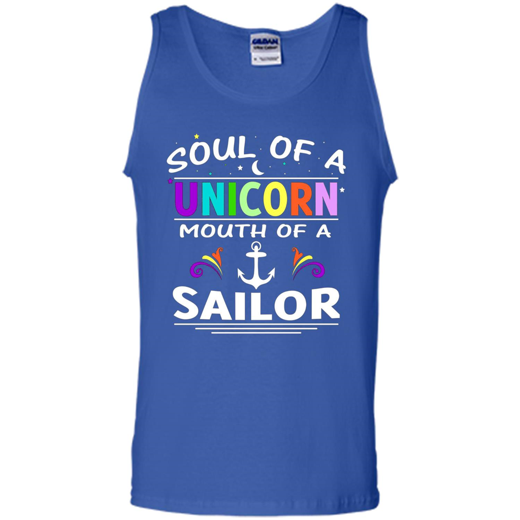 Unicorn Sailor T-shirt Soul Of A Unicorn Mouth Of A Sailor T-shirt Royal