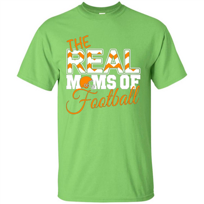 Real Moms of Football T-shirt Orange Football Mom T-Shirt Lime