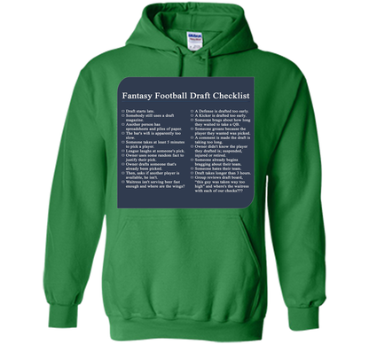 Fantasy Football Draft Checklist T-shirt