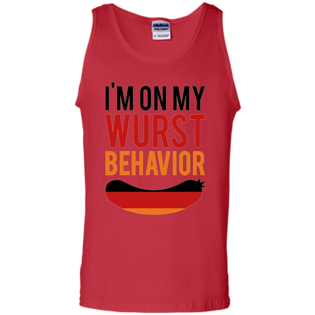 Wurst Behavior Oktoberfest T-shirt Funny German T-shirt Red