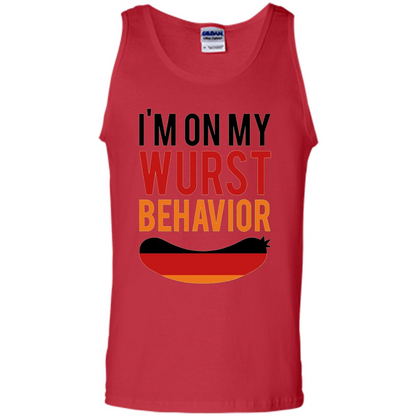 Wurst Behavior Oktoberfest T-shirt Funny German T-shirt Red
