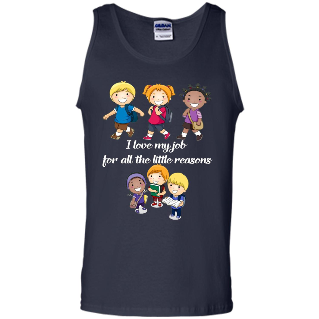 I Love My Job For All The Little Reasons T-shirt Teacher T-Shirt Navy