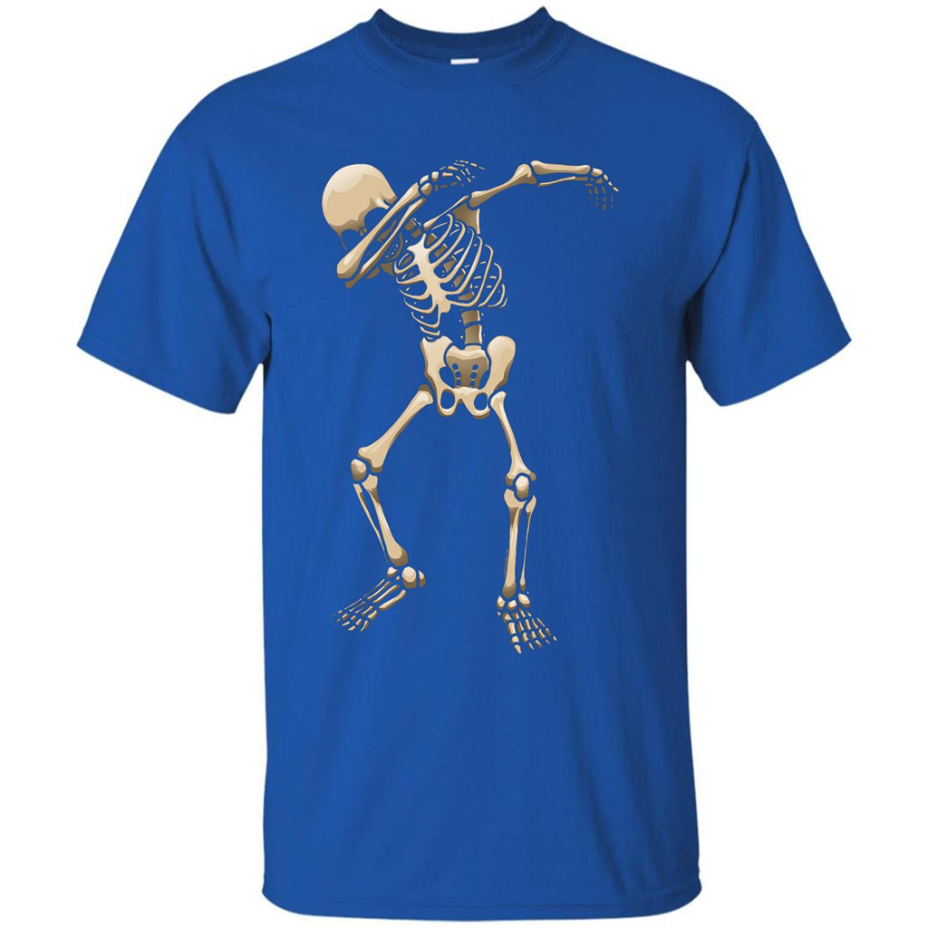 Halloween T-shirt Dabbing Skeleton T-shirt Royal