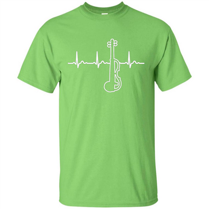 Electric Violin Heartbeat T-Shirt Special Instrument T-shirt Lime