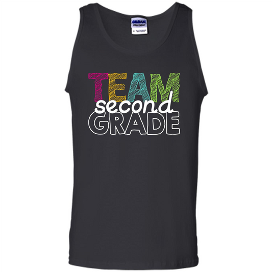 Team Second Grade Teacher T-Shirt Black