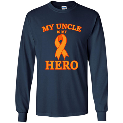 My Uncle is My Hero T-shirt Cancer Awareness T-Shirt Navy