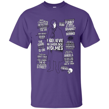 Detective Quotes To A Great Mind Nothing Is Little T-shirt Purple