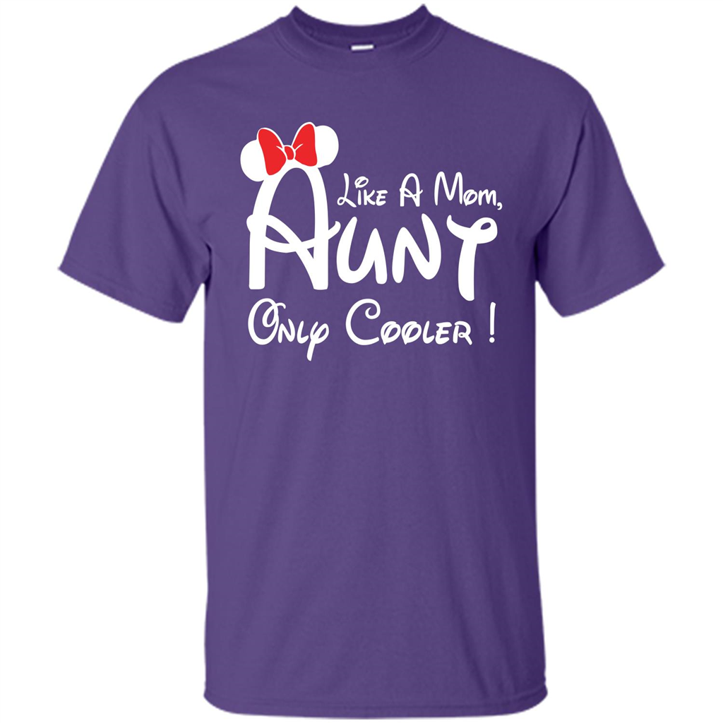 Aunt T-shirt Aunt Like A Mom Only Cooler T-shirt Purple