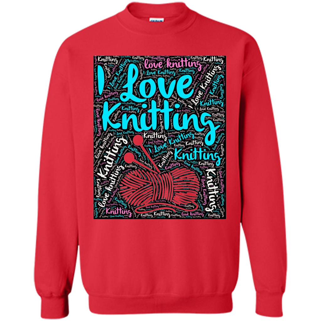 Knitting Wordcloud Knitter T-shirt Love Knitting