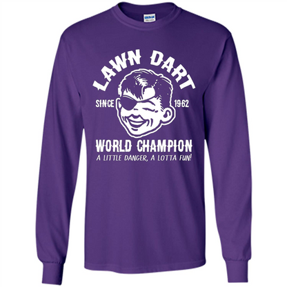 Lawn Dart Since 1962 World Champion Backyard Game T-shirt Purple