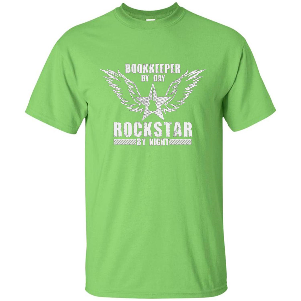 The Official Bookkeeper By Day T-Shirt Rockstar By Night T-Shirt Lime