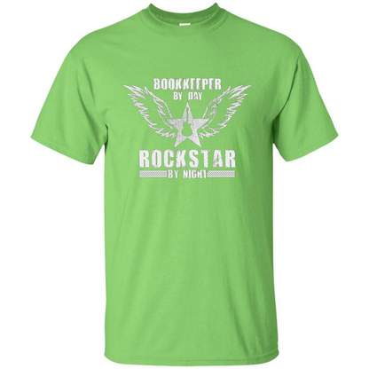 The Official Bookkeeper By Day T-Shirt Rockstar By Night T-Shirt Lime